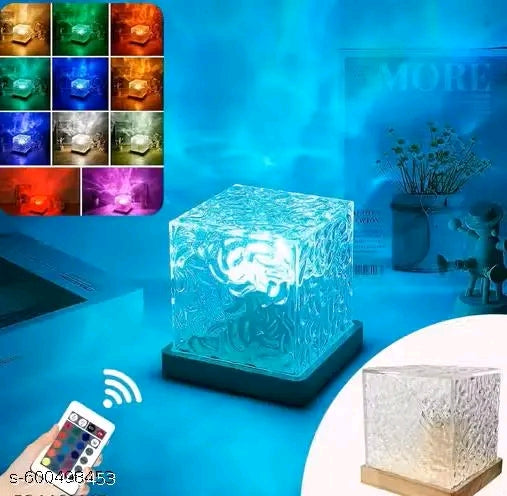 Lights Ocean Wave, Romantic Warm Ocean Wave Water Night Light Projector 3D Water Wave Effect, Romantic LED Light Projector Projection Lamps Crystal Table Lamp for Bedroom Decor - π
π΄π»πΌπΈπππ°