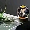 Magical 3D Pegasus Horse Crystal Ball LED Night Lamp with USB-Powered Wooden Base β Laser Engraved Glowing Globe Light for Bedroom, Home Decor & Unique Gift for Birthday, Wedding, Anniversary (pack of 01)