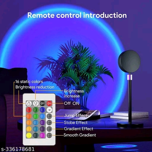 Plastic Lamp Projection Led Lights With Remote, 16 Colors Night Light 360Β° Color Changing Sunset / Sun Light / Sunset Red / Rainbow , Night Light For Photography / Room / Bedroom / Car / Pictures - π
π΄π»πΌπΈπππ°