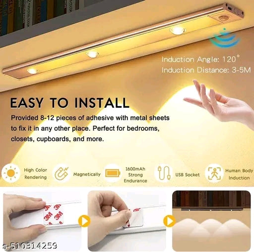 Under Cabinet Lights LED Motion Sensor Indoor, USB Rechargeable ,3 Light Modes Stepless Dimming Hill Light, 6500K Night Light for Closet Cabinet Kitchen Wardrobe (15.74in/40cm) - ๐
๐ด๐ป๐ผ๐ธ๐๐๐ฐ