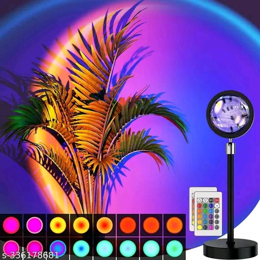 Plastic Lamp Projection Led Lights With Remote, 16 Colors Night Light 360Β° Color Changing Sunset / Sun Light / Sunset Red / Rainbow , Night Light For Photography / Room / Bedroom / Car / Pictures - π
π΄π»πΌπΈπππ°