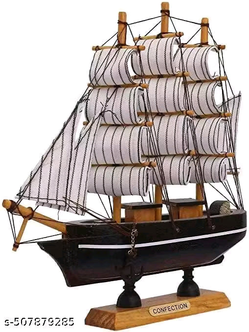 ViaDART Wooden Decorative Sailing Ship Best Showpiece for Office & Home Decor Multicolor | Nautical Handicraft Beautiful Antique Office, Home, Decoration, Business Gifts Wood F2H-3#23 (SMALL)