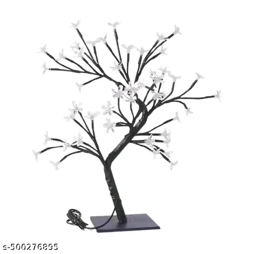 Silicone Flower LED Cherry Twig Tree Lights Light Up Blossom Christmas Tree Table Lamp Decoration