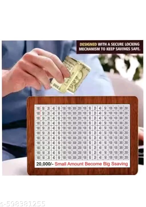 Wooden Money Piggi Bank for Kids/Piggy Bank, Money Box, Coin Box with Carved Design for Kids/Children, Savings Challenge Box, Cashbox,Cash Vault Wooden Savings Box,Wooden Coin Piggy Bank,Money Save Box Smash, Money Saver