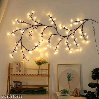 Tree Branches Decorative Wall Light Aesthetic Willow Vine Lights Flexible Enchanted Fairy Lights Twinkle Tree Lighted Branches LED Tree Branch Light Flexible Vine Fairy Lights Twinkle Artificial