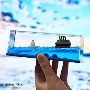 AUTO SIGMA Liquid Wave Ship Decoration, That No Longer Sinks, for Car Dashboard Decorative Showpiece/Idol, Paperweight, Home Décor Decoration & Gifting Purpose.