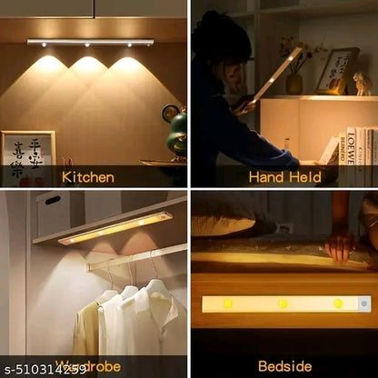 Under Cabinet Lights LED Motion Sensor Indoor, USB Rechargeable ,3 Light Modes Stepless Dimming Hill Light, 6500K Night Light for Closet Cabinet Kitchen Wardrobe (15.74in/40cm) - 𝚅𝙴𝙻𝙼𝙸𝚁𝚁𝙰