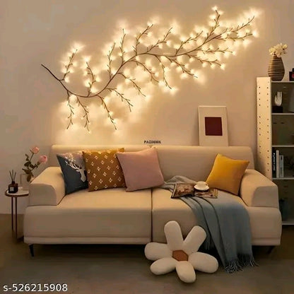 Tree Branches Decorative Wall Light Aesthetic Willow Vine Lights Flexible Enchanted Fairy Lights Twinkle Tree Lighted Branches LED Tree Branch Light Flexible Vine Fairy Lights Twinkle Artificial