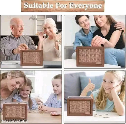 Wooden Money Piggi Bank for Kids/Piggy Bank, Money Box, Coin Box with Carved Design for Kids/Children, Savings Challenge Box, Cashbox,Cash Vault Wooden Savings Box,Wooden Coin Piggy Bank,Money Save Box Smash, Money Saver