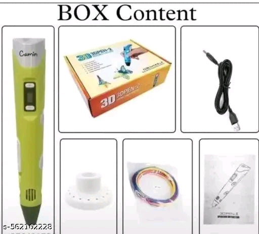3d printing pen for kids with lcd display usb charging including 3 filaments 3 meter each 3d drawing pen perfect for diy and crafting for boys & girls - (multicolor - 𝚅𝙴𝙻𝙼𝙸𝚁𝚁𝙰