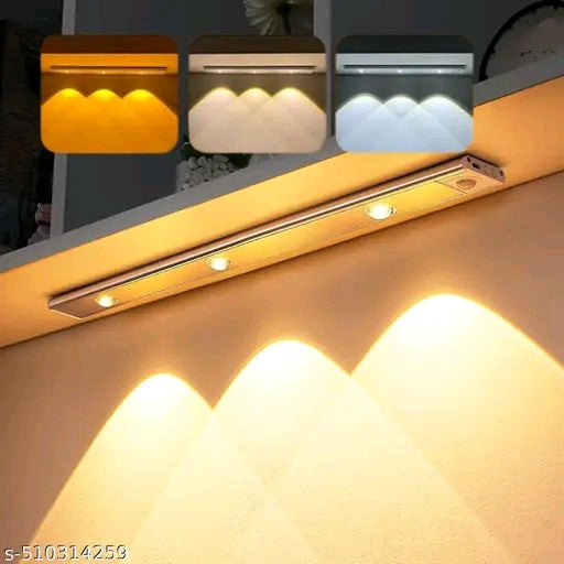Under Cabinet Lights LED Motion Sensor Indoor, USB Rechargeable ,3 Light Modes Stepless Dimming Hill Light, 6500K Night Light for Closet Cabinet Kitchen Wardrobe (15.74in/40cm) - 𝚅𝙴𝙻𝙼𝙸𝚁𝚁𝙰