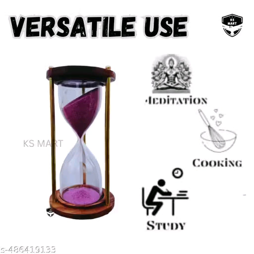 Natural Wood Pink Sand 5-Minute Sand Timer for Home Decor | Stylish Hourglass for Timed Tasks & Aesthetic Charm