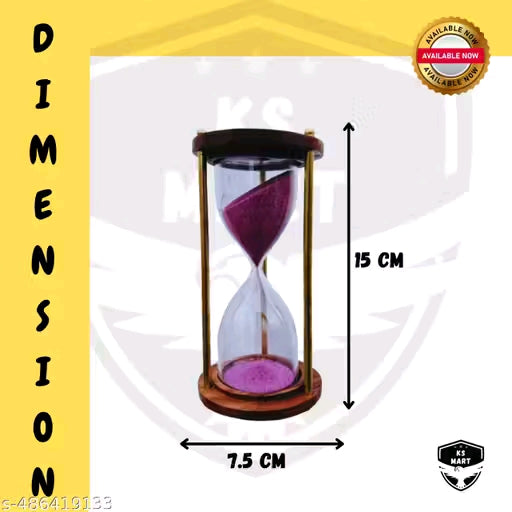 Natural Wood Pink Sand 5-Minute Sand Timer for Home Decor | Stylish Hourglass for Timed Tasks & Aesthetic Charm