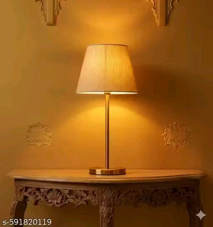 Premium Golden Table Lamp with Fabric Shade