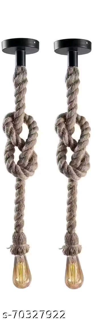 ROPE HANGING Decorative Hanging Lamp/Pendant Lamp/Ceiling Light to décor your Home, Bedroom, Drying Room, Living room, Restaurant and Home Decor Pendants Ceiling Lamp