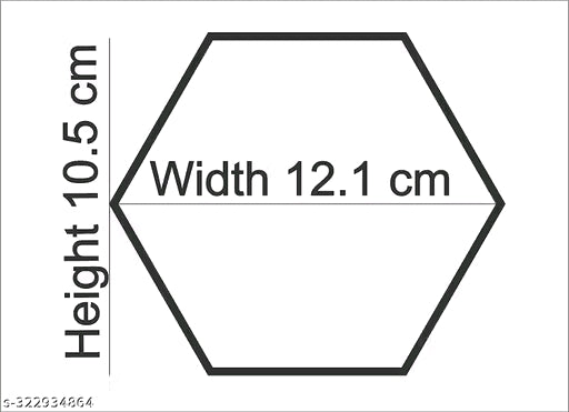 30 Hexagon Silver with 10 Butterflies (Each Piece Size 10.5 cm x 12.1 cm) Hexagon mirror wall stickers, Mirror stickers for wall, wall mirror stickers for Home & Offices