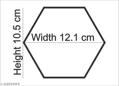 30 Hexagon Silver with 10 Butterflies (Each Piece Size 10.5 cm x 12.1 cm) Hexagon mirror wall stickers, Mirror stickers for wall, wall mirror stickers for Home & Offices
