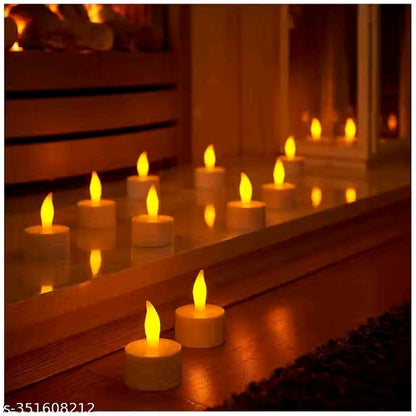 Set of 24 Tea Light LED Candle Home Decorative Lights Smokeless Candle for Festival Decoration