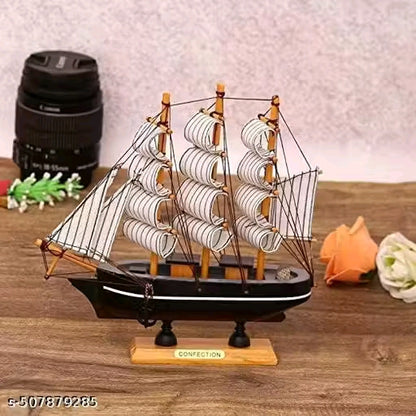 ViaDART Wooden Decorative Sailing Ship Best Showpiece for Office & Home Decor Multicolor | Nautical Handicraft Beautiful Antique Office, Home, Decoration, Business Gifts Wood F2H-3#23 (SMALL)