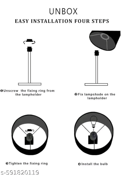 Premium Golden Table Lamp with Fabric Shade