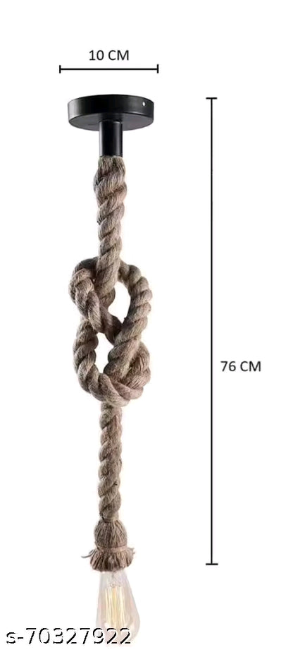 ROPE HANGING Decorative Hanging Lamp/Pendant Lamp/Ceiling Light to décor your Home, Bedroom, Drying Room, Living room, Restaurant and Home Decor Pendants Ceiling Lamp