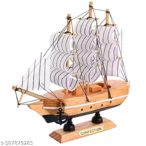 ViaDART Wooden Decorative Sailing Ship Best Showpiece for Office & Home Decor Multicolor | Nautical Handicraft Beautiful Antique Office, Home, Decoration, Business Gifts Wood F2H-3#23 (SMALL)