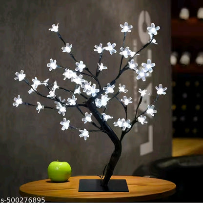 Silicone Flower LED Cherry Twig Tree Lights Light Up Blossom Christmas Tree Table Lamp Decoration