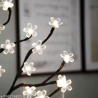 Silicone Flower LED Cherry Twig Tree Lights Light Up Blossom Christmas Tree Table Lamp Decoration