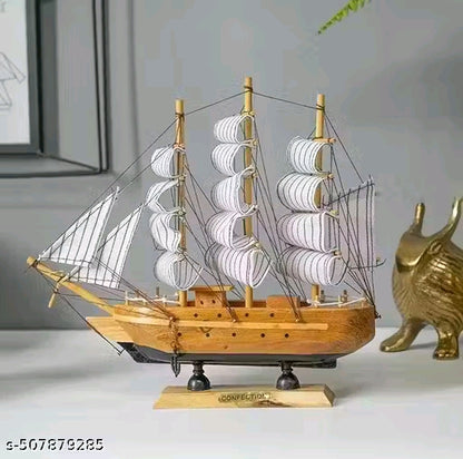 ViaDART Wooden Decorative Sailing Ship Best Showpiece for Office & Home Decor Multicolor | Nautical Handicraft Beautiful Antique Office, Home, Decoration, Business Gifts Wood F2H-3#23 (SMALL)